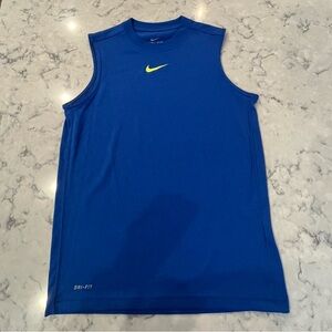 Boys YS Nike Royal Blue Dri-Fit Tank Top